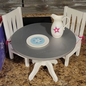 American girl dining table and chairs